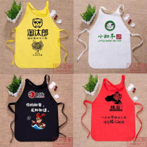 Disposable apron restaurant custom non-woven adult oil-proof hot pot bibs for advertising factory direct sales