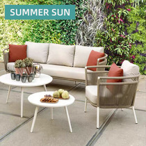 Outdoor garden open-air Villa Courtyard table and chairs Combined Hotel Minjuku outdoor terrace Waterproof Rattan chair Leisure furniture