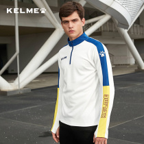 KELME Kaley Football Training Suit Long Sleeve Knit Semi-Zip Sport Suit Thumb Buttoned