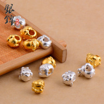 999 sterling silver handmade beads Zodiac mouse monkey Dragon loose beads beads diy accessories red rope bracelet necklace jewelry