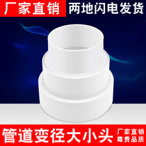 ABS pipe exhaust pipe reducing diameter Large and Small Head hard pipe ring ventilation fan adapter triple layer 110PVC 100 change 75