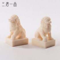 New Chinese stone carving lion book stalls decoration sales office Hotel soft Villa model room living room calligraphy crafts