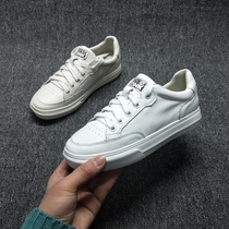 21 New factory shop Korean flat-bottomed small white womens single shoes breathable leather Joker casual lace-up student board shoes