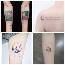 Waterproof tattoo stickers Van Gogh starry sky moon tattoo stickers Water transfer dream tattoo stickers large number of offers