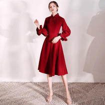 jing jiu fu bride wine spring Red little dress female engagement dress known as men in plain clothes usually wear