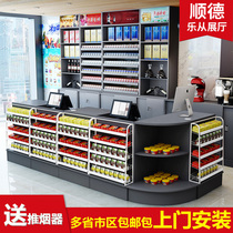 Convenience store cash register tobacco and wine cabinet combination smoke cabinet wine cabinet smoke counter smoke cabinet supermarket cash register counter