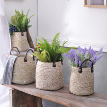 MimiHome Nordic woven grass woven rattan woven Living room decoration Dried flowers Flower arrangement Flower basket Small vase Flower pot Flower pot Flower pot Flower pot Flower pot Flower pot Flower pot Flower pot Flower pot Flower pot Flower pot Flower pot Flower pot Flower pot