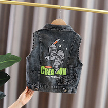 Baby Cowboy Waistcoat Boy 2021 Fall New Boy Outside Wearing Children Spring Autumn Horse Clip Childrens Autumn Clothing Vest