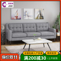 JSM Nordic simple cotton and linen fabric sofa American modern fashion double sofa villa apartment three-person sofa