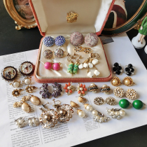 Overseas Antique Jewelry Vintage Earrings 100 Hitch Elegant European And European Summer Trendy Retro Ear Clip M4