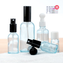 Blue pearlescent glass spray bottle fine mist spray bottle emulsion bottle press bottle oil bottle cosmetics perfume bottle bottle