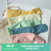 Base Summer thin Sox children Candy Midbarrel Socks Milk Oil Color Velvet Colorful Heaps Stockings Socks
