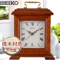 New Seiko Japanese Seiko Chinese Style Living Room Countertop Large Classic Bedroom Solid Wood Quartz Bell Clock