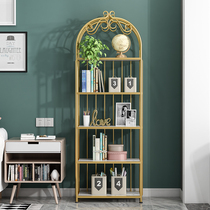 Nordic iron shelf floor marble shelf Birdcage shelf living room display Golden multi-storage rack