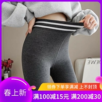 Japan Beats Bottom Pants Woman Autumn Winter Plus Suede Thickened Warm Pants High Waist Tightening Body Size 90% Stepped Foot Cotton Pants