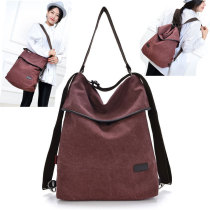 Female high school college students class schoolbags Ins small crowdsourced canvas inclined satchel with double shoulder back bag Japanese design sense