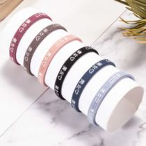 South Korea is about cute with letter leather band tie-up high bullet head rope female Net Red simple hair durable tie rubber band