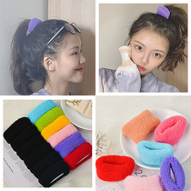 Candy color high stretch towel Hairband Korean Net red hair tie tie hair tie thick hair cord hair accessories