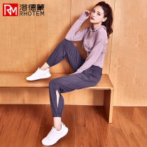 Lordmond sports suit women loose 2021 new spring and autumn casual sweatshirt professional running fitness yoga dress woman