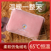 Hot water bag charge-proof warm hand baby female belly heated by socket plush electric heating treasure