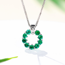 Mücke jewelery II shop 18K gold inlaid Panjeşehir Mother green necklace diamond natural green jewel pendant