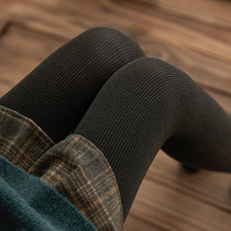 100D micro-pressure vertical stripe pantyhose womens spring and autumn anti-hook silk thin stockings medium thick black leg base socks