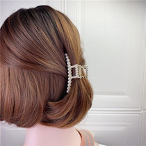 Grab clip female back brain hair small temperament clip headgear back head hairclip Metal Shark clip