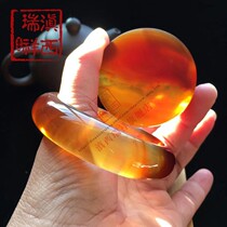 Western Yunnan Ruixiang natural A goods Myanmar Amber Gold Brown red honey beauty bracelet bracelet jade bracelet female 56MM