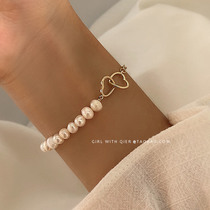 Advanced Senses Splicing Loving Pearl Bracelet Ins small crowddesign Temperament Brief Individuality Light Lavish Bracelet Hand Ornaments
