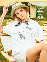 LAFUMA Leifeng leaf short sleeve women outdoor 2021 New wide pine rotator sleeve sports cotton T-shirt LFTS1BS67