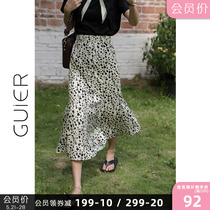 GUIER BAO WEN Wave point fish tail skirt half body dress 2022 new summer thin section High waist display slim dress children