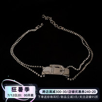 Sapporo Zhengmei ● High level sensation lukewarm sweet and hot girl with water drill metal chain neck chain lock bone chain choker tide