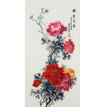 Hand embroidery finished product living room decoration hanging picture new Chinese style silk Bian embroidery master national beauty and heavenly fragrance