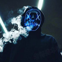 (Seal Series) V word geek Revenge Killing Team Luminous Mask not happy with XX Eye Halloween Fluorescence