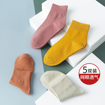 Girls socks in tube socks thin student socks minimalist style comfortable breathable socks Spring summer 2021 thin socks