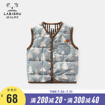 Price 119 (Rabbi Tree)Childrens clothing Boys vest winter warm waistcoat Male baby down liner vest