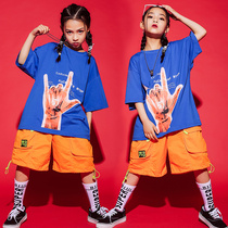 Childrens hip-hop costume show girls hip-hop short-sleeved jazz dance boys and girls hiphop catwalk costumes