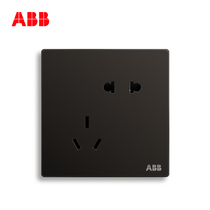 ABB switch socket frameless Xuan star black wall 86 type two or three plug five hole socket panel AF205-885