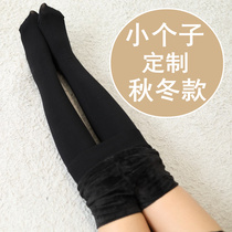  Small subtaller underpants female plus suede thickened 145 exterior wearing black stepped foot 150cm short Subwinter one-piece pants