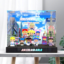 Acrylic Scene Box POPMART Bubble Mart Small Sweet Bean Akihabara Series Blind Box Hand Show Box