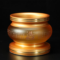 Taiwans ancient French glazed incense stove Buddha Words Former Lotus Incense Burner Pure Copper for Buddhist Incense Stove Home Buddhist Incense Bowl