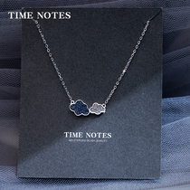 Silver necklace female 925 silver clavicle chain simple cute clouds sweet Korean silver jewelry jewelry Tanabata gift