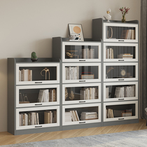 Bookcase modern minimalist glass door combined bookcase hand office display cabinet office locker multifunction shelve