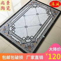 Silver-plated parquet floor tiles Living room kitchen 800x800 tiles European simple aisle entrance cast crystal tiles