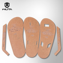 Flip-flops leather slippers plate sandals drawing sample paper grid handmade leather leather leather diy handmade material WT726