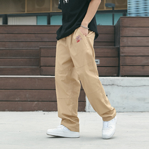 BOTYCHINA summer new tooling loose trousers mens casual hip hop Tide brand straight long pants