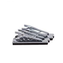 Collar with clamping gift box for mens dress with gold silver color tie clips Fashion minimalist boutique business tie button