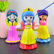 Childrens painted vinyl handmade diy coloring doll white embryo Ceramic painting coloring piggy bank hand-painted toy female