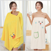 Bath towel women can wear can be wrapped in men couples a pair of 2021 new adult bath skirt home than cotton absorbent children