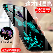 Suitable for oppok3 mobile phone shell oppo new products K3 luminous glass OPPO K3 tide male and female k3 personality silicone protective shell
